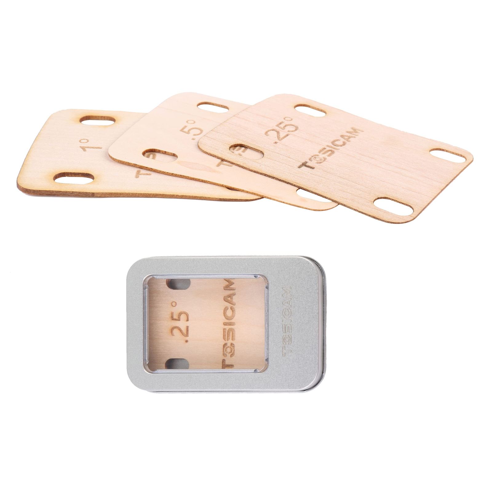 TOSICAM 3ピース ギター ネック シム カナダ製 ソリッド メープル 木製 ボルトオン ネック ボルト用 0.25 0.5 1度 [0.25 0.5 1度]