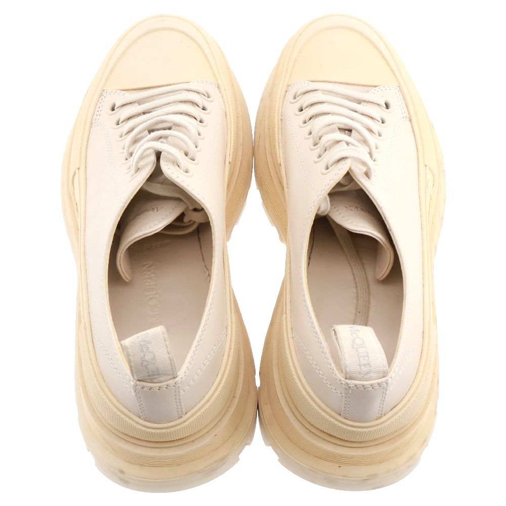 Alexander McQueen (アレキサンダーマックイーン) TREAD SLICK LACE-UP LEATHER SNEAKER トレッドスリック  レースアップ レザー ローカットスニーカーシューズ アイボリー 627225 - メルカリ