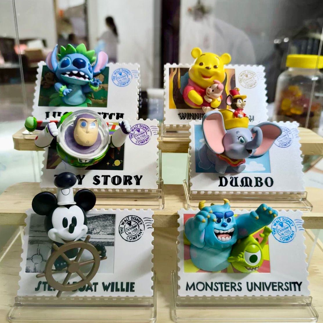 被りなし6種セット 海外 限定 ディズニー MINISO レトロ 切手 シリーズ