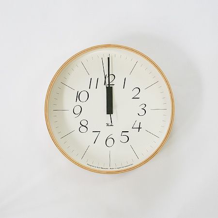 Lemnos Riki Clock WR20-02 電波式掛け時計25.4cm