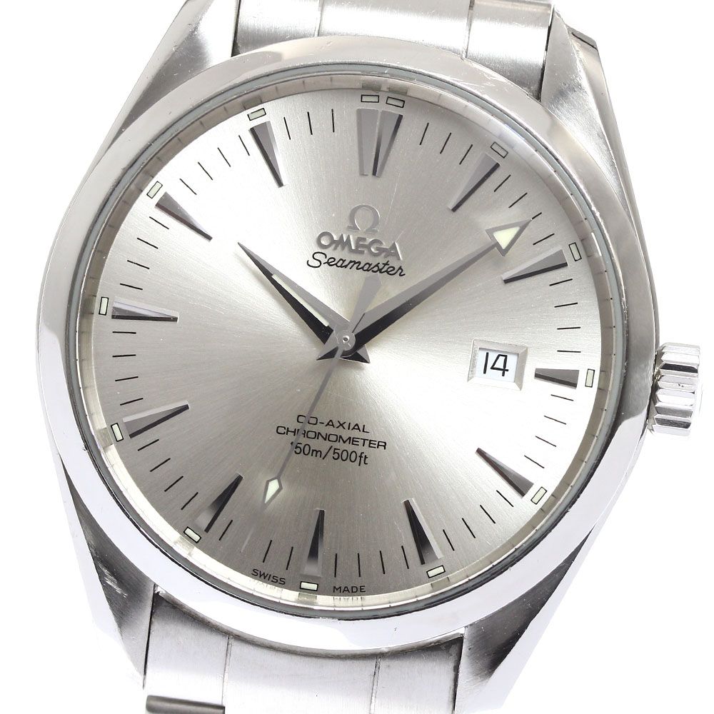 オメガ OMEGA 2502.30 シーマスター アクアテラ コーアクシャル デイト 自動巻き メンズ保証書付き_909914