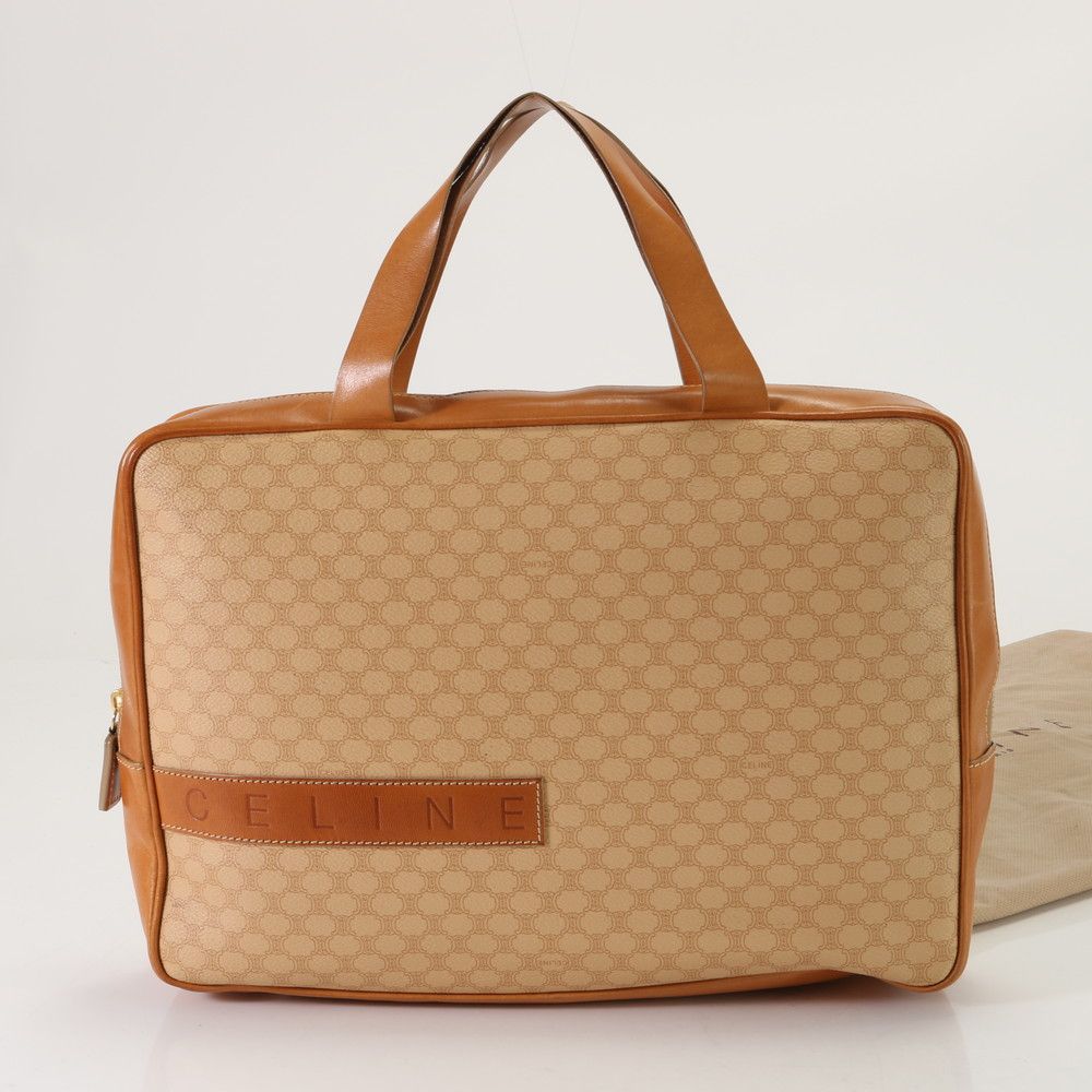 CELINE マカダム ビジネス ブリーフ バッグ ブラウン A4 【公式通販】