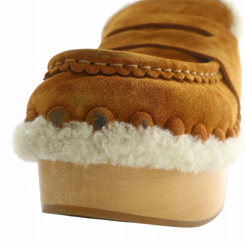 Chloe /レディースサンダル/37 Chloe 美品 クロエ レザー スタッズ クロッグミュール サンダル