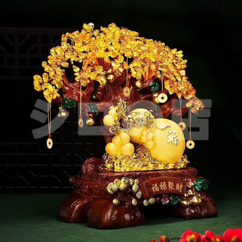 金のなる木 瓢箪 黄金木 ゴールド 金 黄金 クリスタルツリー 招財木 ひょうたん 福 開運 風水 幸運 健康 運気向上 繁栄 伝統的 金運 財運 商売 盛 厄除け 幸福