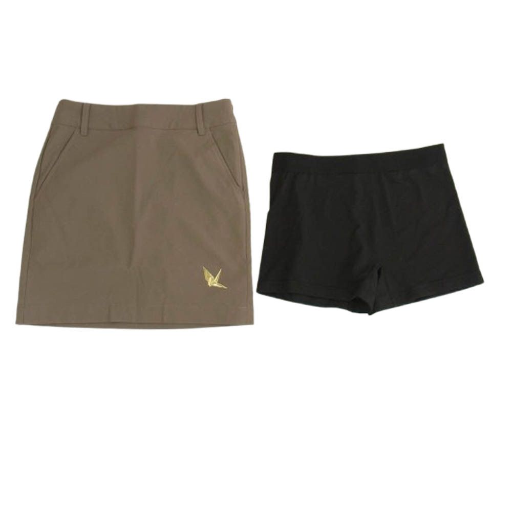 1piu1uguale3 ウノピュウノウグァーレトレ GSP064 POE439 GOLF ゴルフ TIGHT SKIRT ロゴ ソロテックス タイトスカート ブラウン系