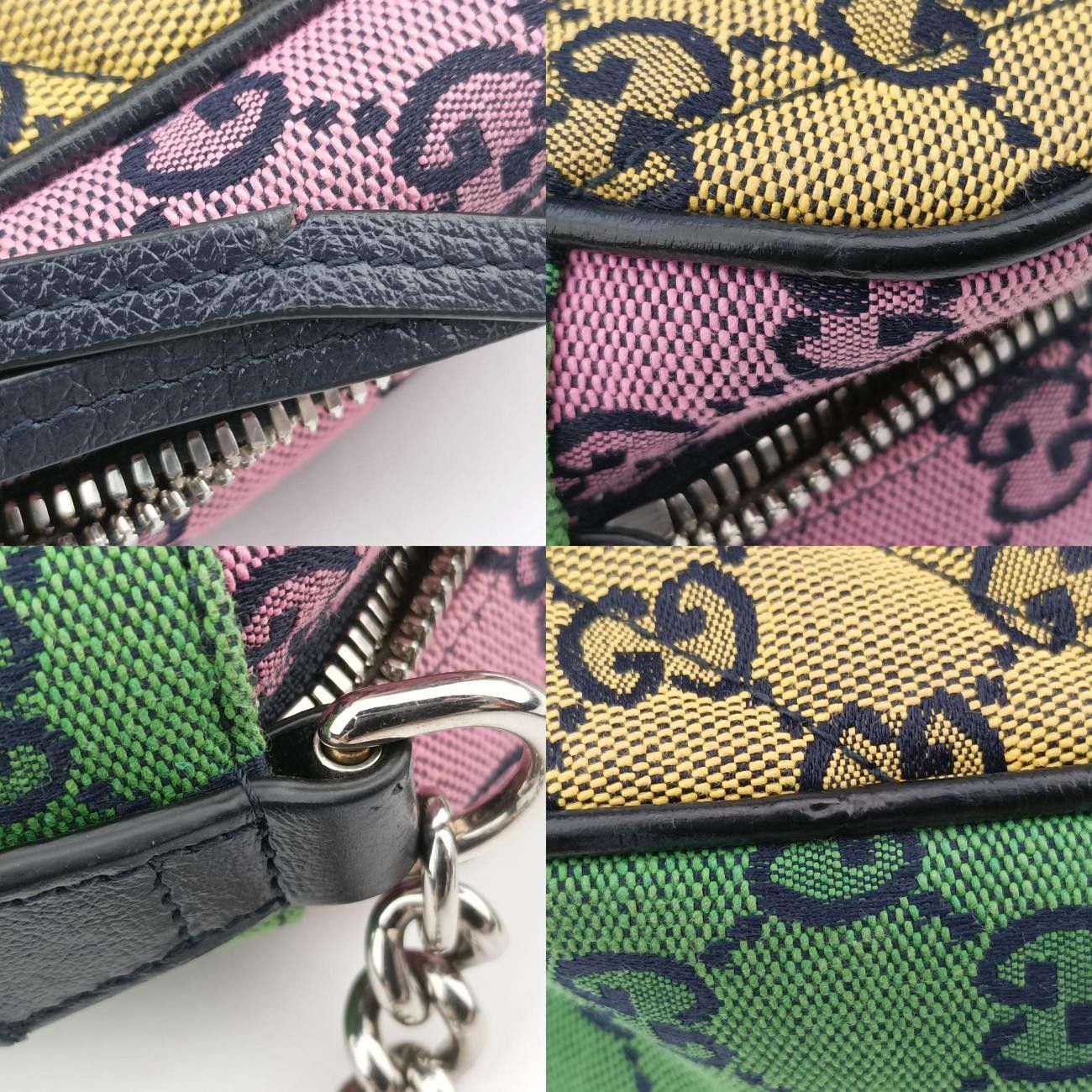 グッチGucciGGマーモントレッド×ピンク×グリーンキャンバス447632C034487043