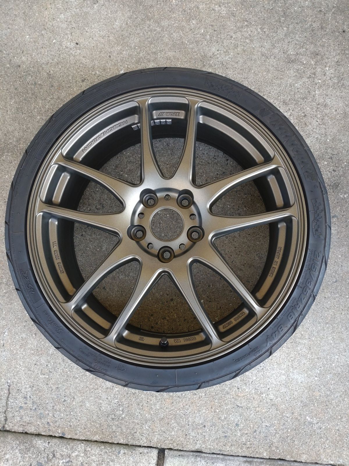 work ワーク emotion エモーション ホイール kiwami 18インチ 7.5j 47 114.3-5H＆ NANKANG NS-2R 215|35R18 1本のみ