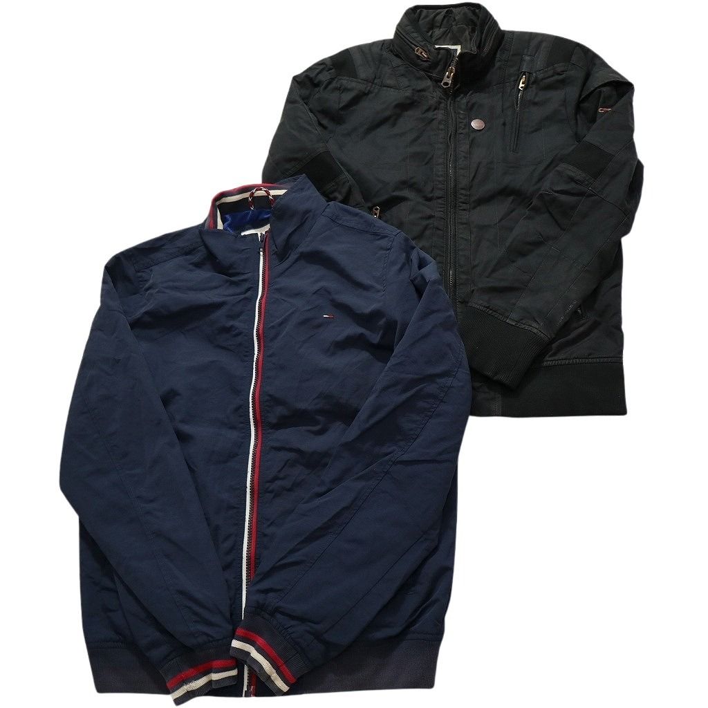 ◆古着卸 まとめ売り 9枚セット メンズL トミーフィルフィガー 古着卸 まとめ売り ブランドMIX ライト ジャケット 6枚セット