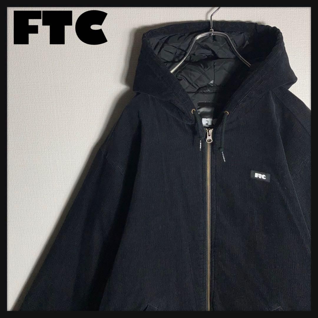 【美品】FTC コーデュロイジップジャケット ワンポイントロゴ 黒 XL 美品】FTC コーデュロイジップジャケット ワンポイントロゴ 黒