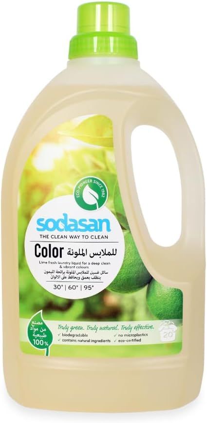 値下 セット売り SODASAN ソーダサン 洗濯用洗剤 ランドリーリキッド ライム 1.5L