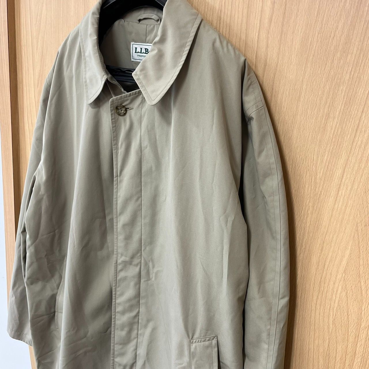 80s アメリカ製 LLbean エルエルビーン ステンカラーコート チンスト 80年代 90年代 エルエルビーン アメリカ製 ステンカラーコート