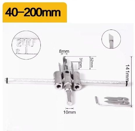 サークルカッター 自在錐 円切りカッター ドリル 六角軸 4-30cm Φ10mm ドリルビットカッター 丸穴 穴あけ アクリル板 プラスチック 合板  石膏 ボード - メルカリ