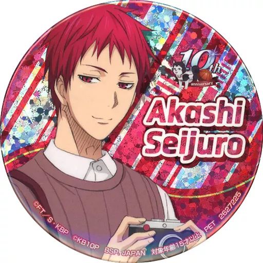 中古】バッジ・ピンズ 赤司征十郎 ホログラム缶バッジ～10周年記念