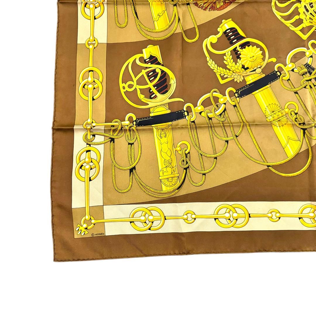 HERMES エルメス 大判 カレ90 良品 Cliquetis シルク100% スカーフ