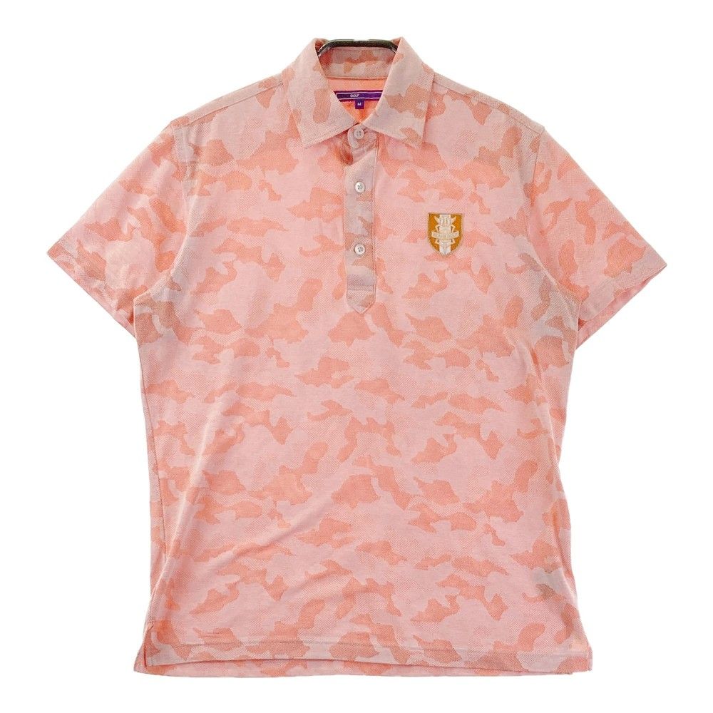 サイズ：M BEAMS GOLF ビームスゴルフ  半袖ポロシャツ カモフラ オレンジ系 [240101449039] ゴルフウェア メンズ ストスト サイズ：M BEAMS GOLF ビームスゴルフ 半袖ポロシャツ カモフラ
