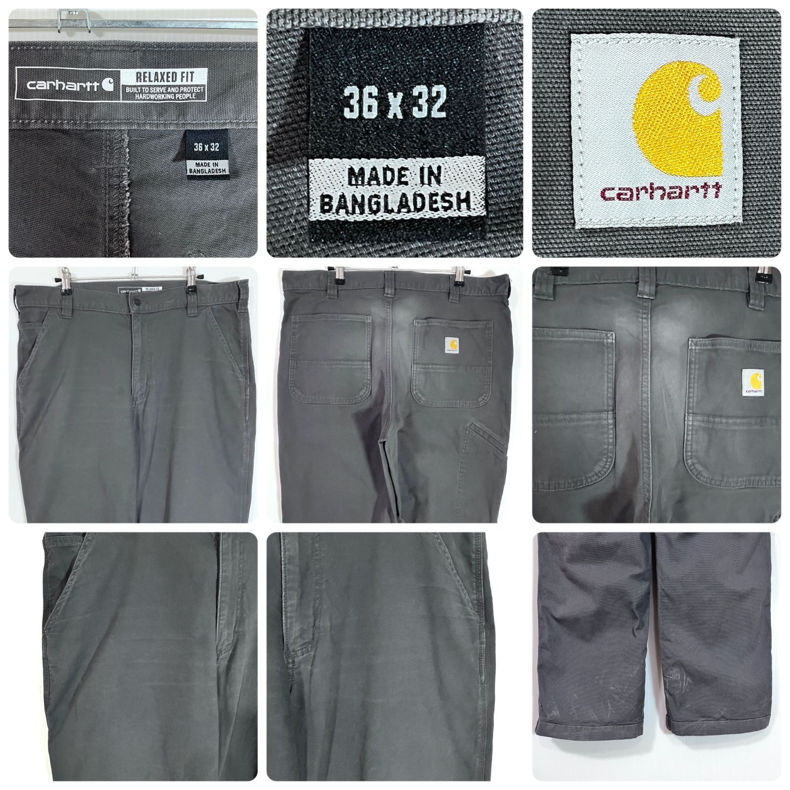 Carhartt カーハート W36L32 刺繍ロゴ ストレッチ ライトオンス ライト