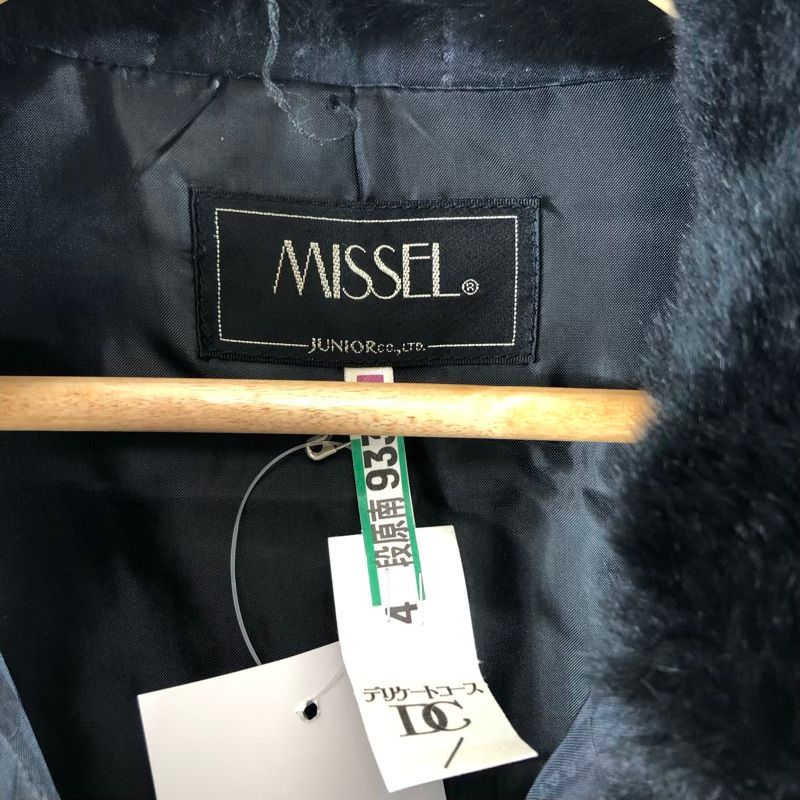 ミゼール MISSEL コート ファー付き 黒 LLサイズ 888389 - メルカリ