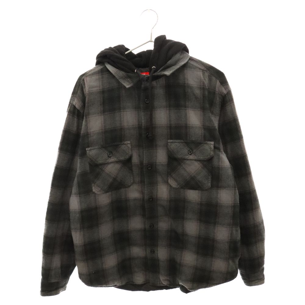 SUPREME (シュプリーム) 21AW Hooded Flannel Zip Up Shirt フーデッド 