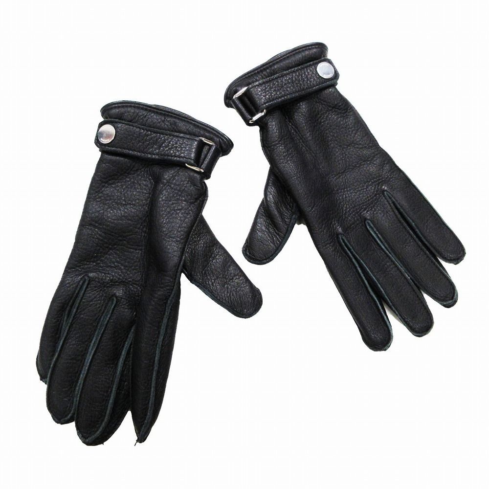dunhill ダンヒル　最高級レザー手袋　カシミヤ100 未使用　黒イタリア製 dunhill ダンヒル 最高級レザー手袋 カシミヤ100 未使用 黒