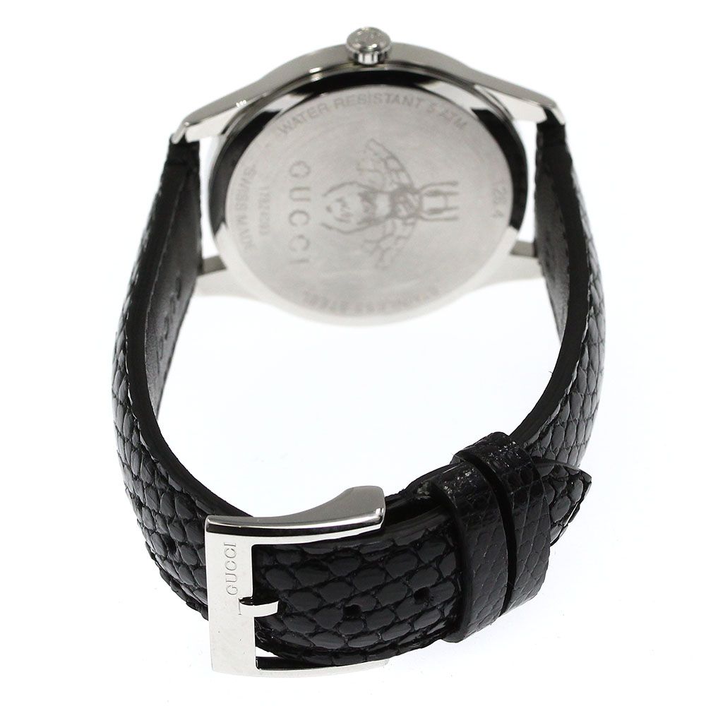 即納正規店グッチ GUCCI 腕時計 メンズ レディース YA1264045 クォーツ ブラック 女性用