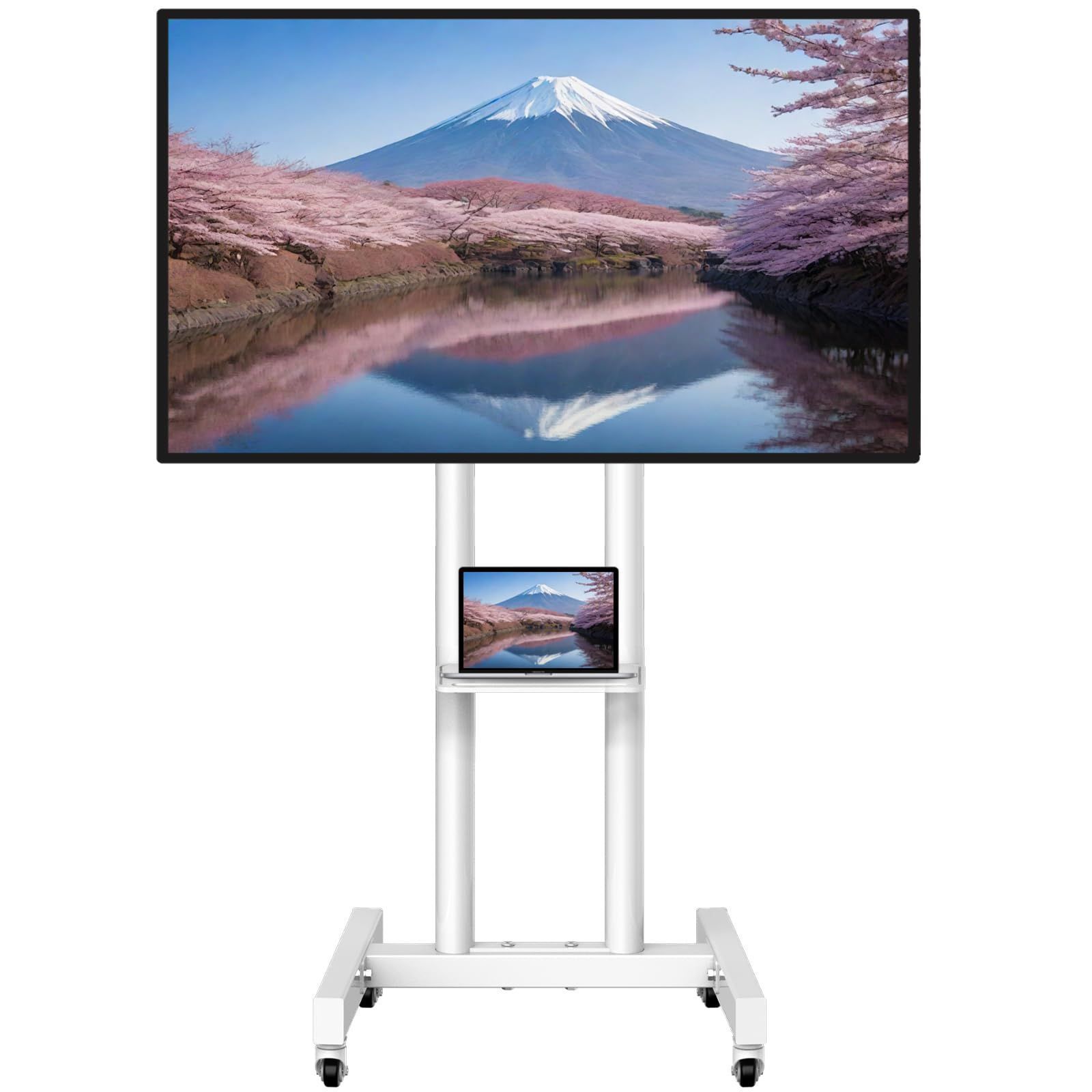 新着商品 高さ調節 壁寄せ ハイタイプ キャスター付き床置き 移動式tvスタンドテレビスタンド ハイタイプ|ロータイプ 液晶用フラット＆曲面対応可動式テレビ台 VESA|横100400mm|縦100400mm 耐荷重30kg テレビスタンドキャスター