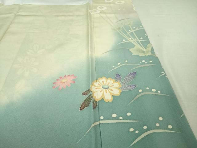 平和屋本店□極上 本加賀友禅作家 茶谷孝志 訪問着 枝花文