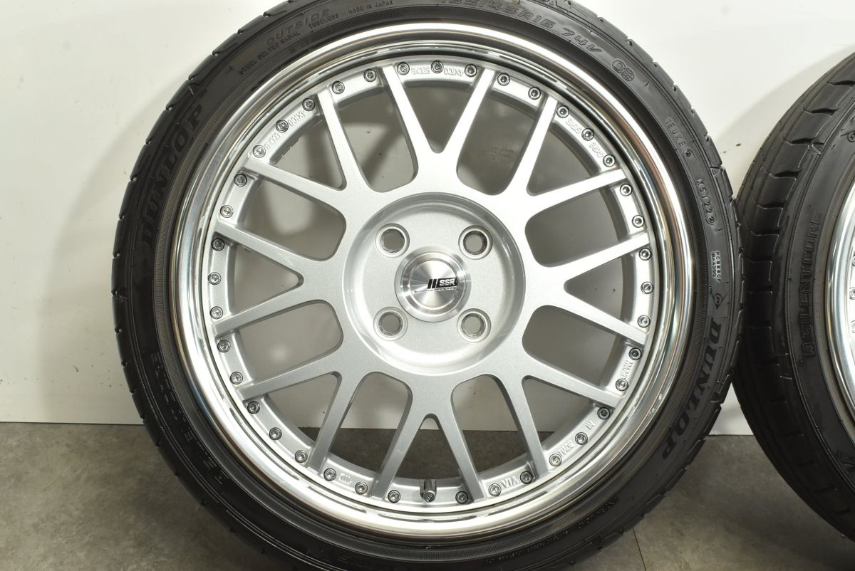 美品】SSR Professor MS1R 16in 5.5J +45 PCD100 PCD100 ダンロップ 