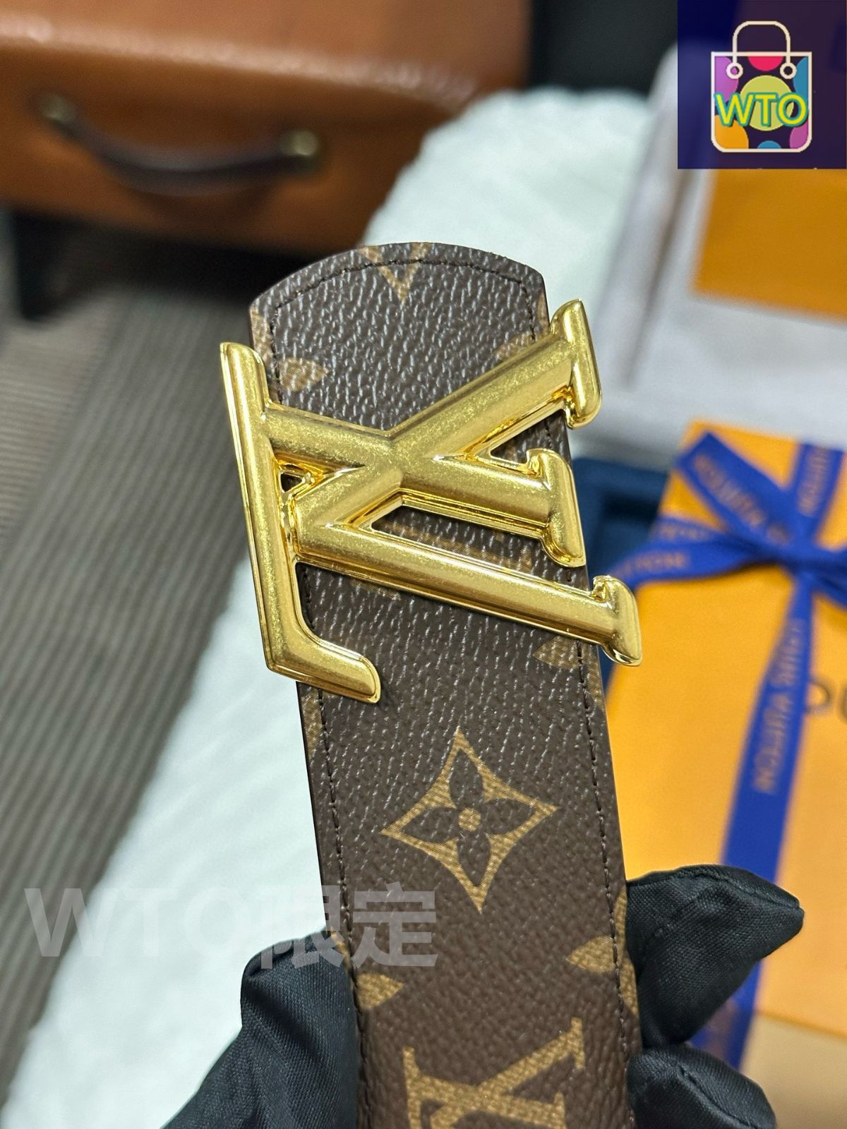 今日特価】Louis Vuitton モノグラムブラックベルト M8846