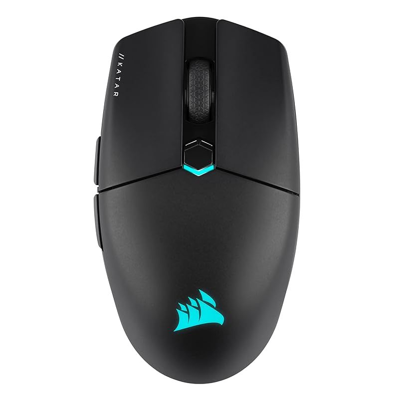 CORSAIR iCUE KATAR Elite Wireless ワイヤレスゲーミングマウス 軽量マウス 脱着 ケーブル付き CH-931C111-AP ブラック