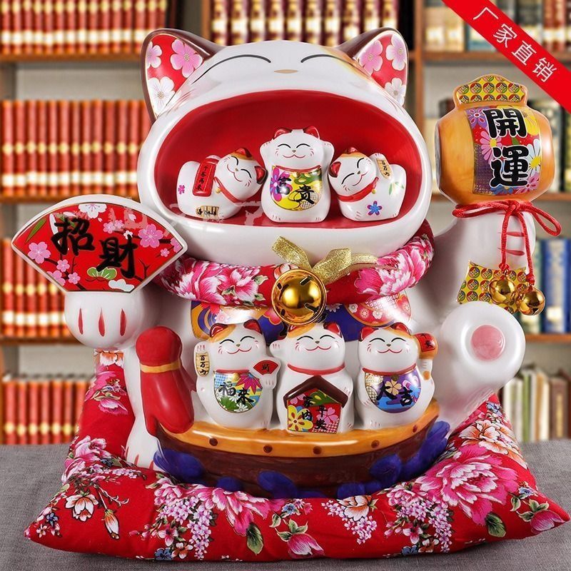 貯金箱 招き猫 ねこ ネコ 置物 オブジェ 財運 金運 開運 運気アップ スピリチュアル 瞑想 禅 幸運 開運 浄化 幸運 開運 厄除け リビング イ