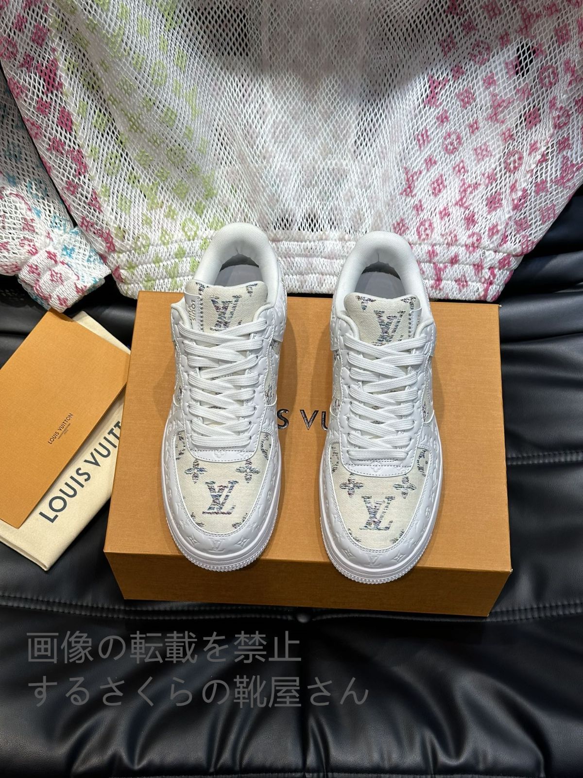 Louis Vuitton X Nike連名メンズカジュアルスニーカーホワイト