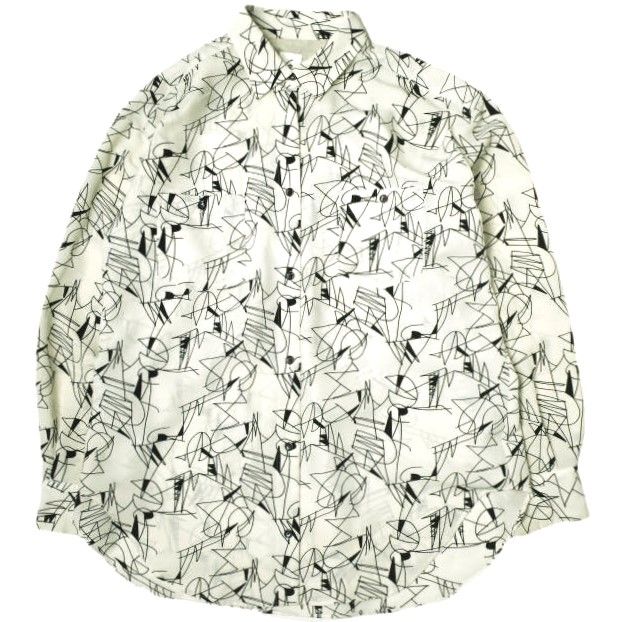 6 ROKU BEAUTY＆YOUTH ロク ビューティーアンドユース 日本製 LINE PRINT SHIRT オリジナルプリントシャツ 8611-299-0080 オフホワイト 6 ROKU BEAUTY&YOUTH UNITED ARROWS ロク ビューティーアンド