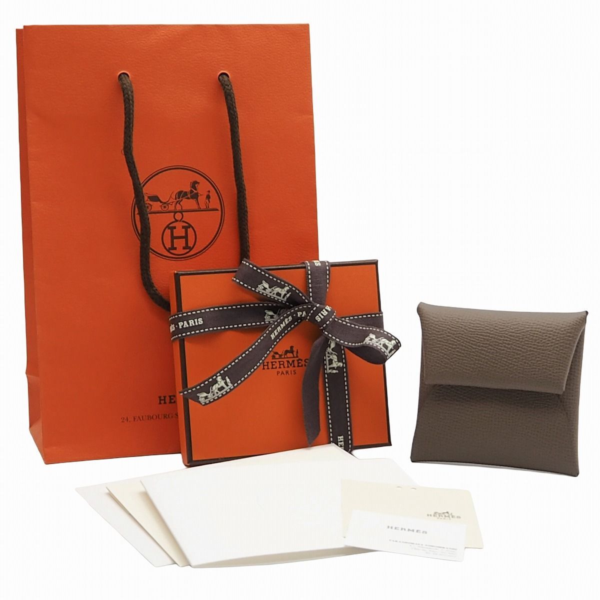 N 新品/未使用品】HERMES エルメス バスティア エトゥープ ベージュ 
