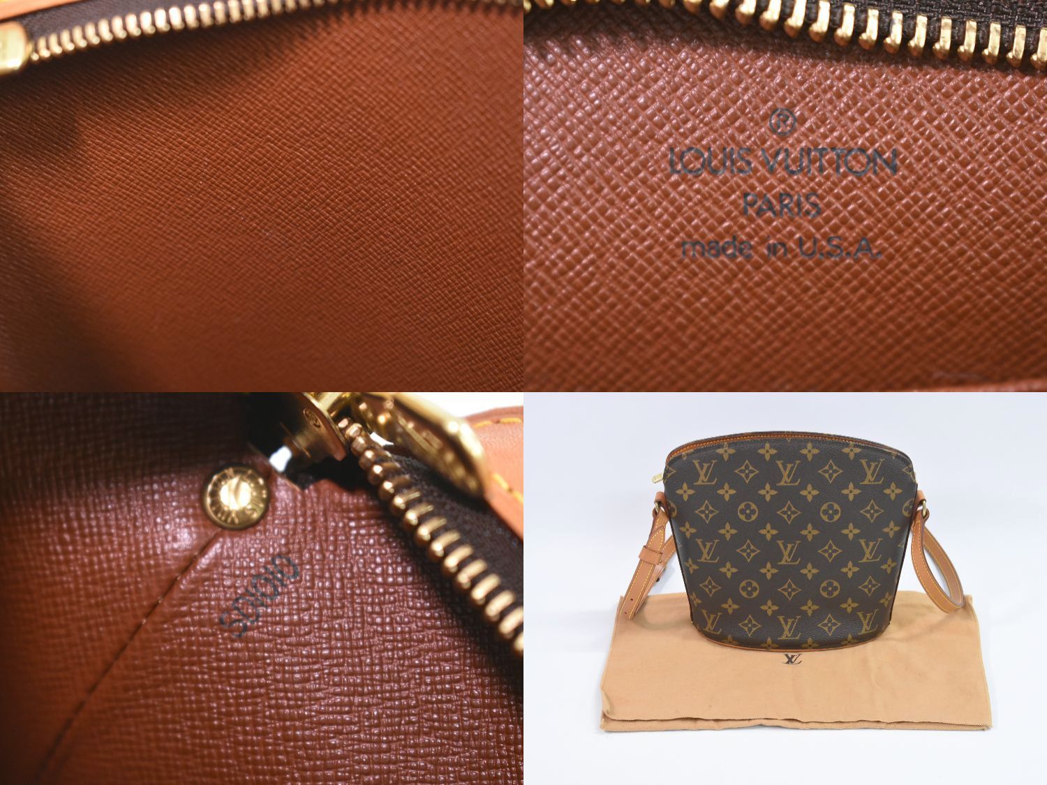 本物 ルイヴィトン LOUIS VUITTON LV ドルーオ モノグラム ショルダー