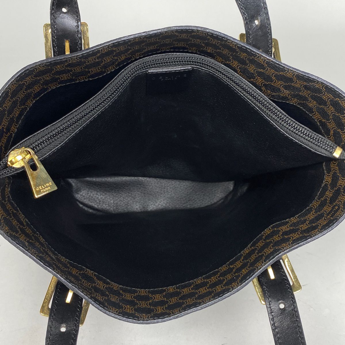 セリーヌ CELINE マカダム柄 トートバッグ ショルダーバッグ バケツ型