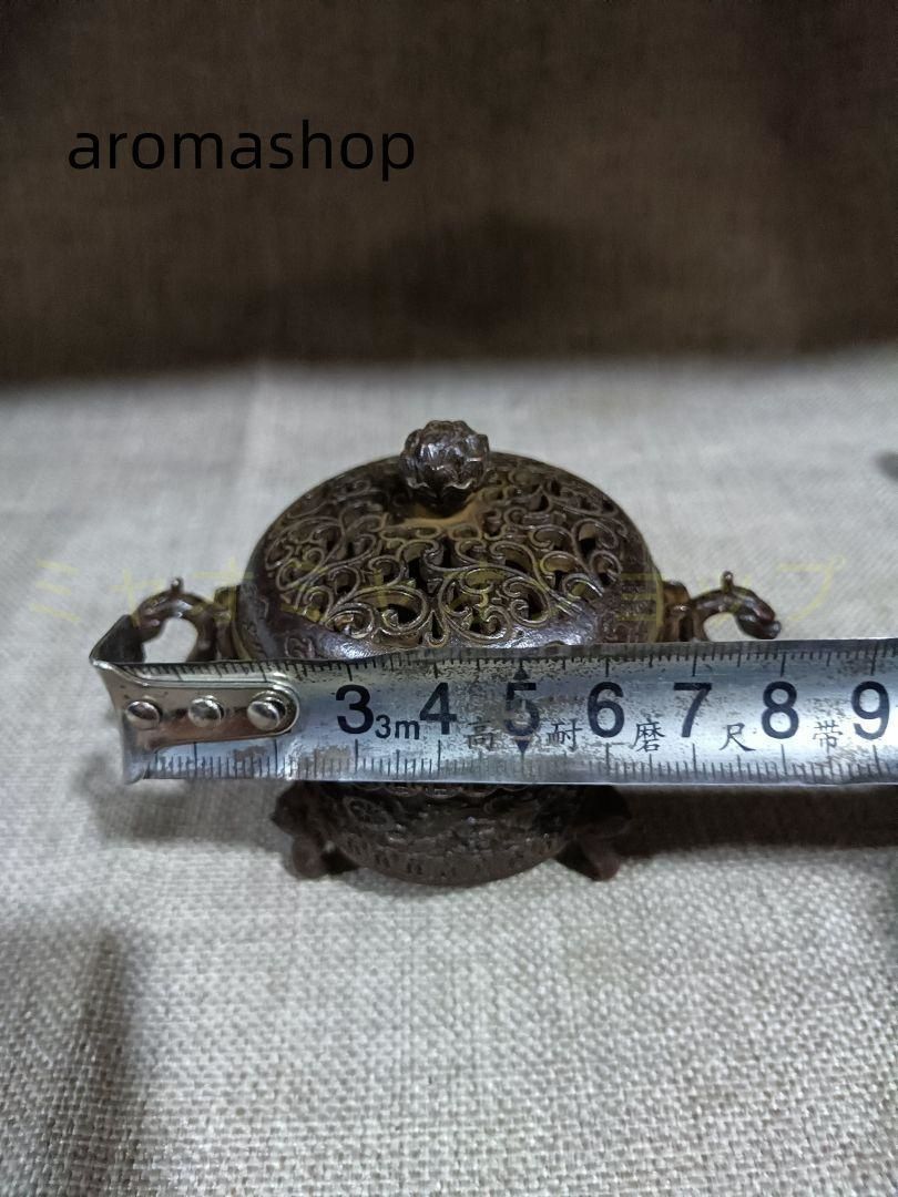 銅器 三足鼎 チ首竜双耳香炉 焼香炉 香道具 茶道具 装飾品 工芸