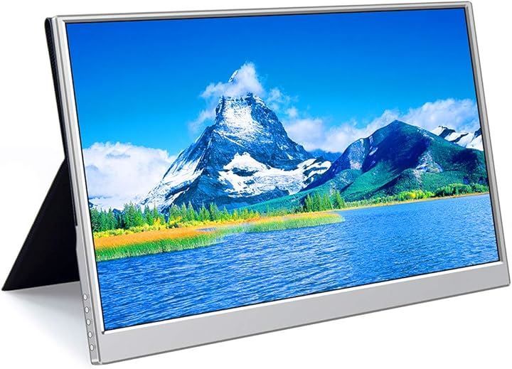 ViewNico 15.6インチモバイルモニター 1920x1080解像度 IPSタッチパネル モバイルディスプレイ 薄型 軽量 テレワーク 在宅 USB Type-C|Mini HDMI入力対応 スタンドカバー PSE認証済み