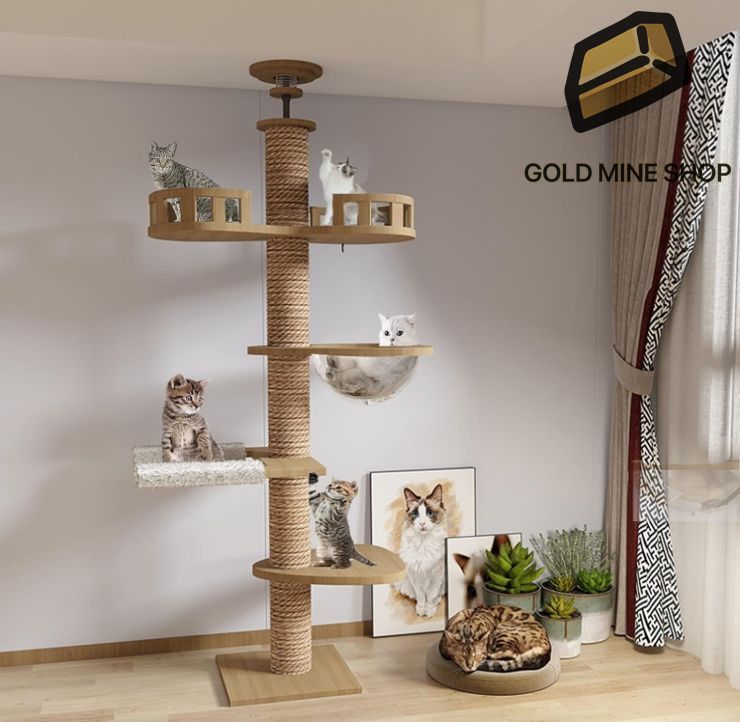 KARIMOKU CAT TREE Beige & sakura natural（KARIMOKU CAT公式