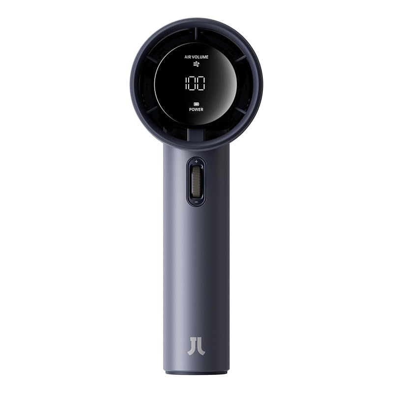 JISULIFE ハンディ扇風機 携帯扇風機 小型 卓上 USB充電式 3600mAh大容量バッテリー 最大12時間動作 ミニ 手持ち 1-100段階風量調節 強風 LEDデジタル表示 超軽量 静音 瞬間冷却 暑さ対策 熱中症対策 旅行|キャンプ|アウト
