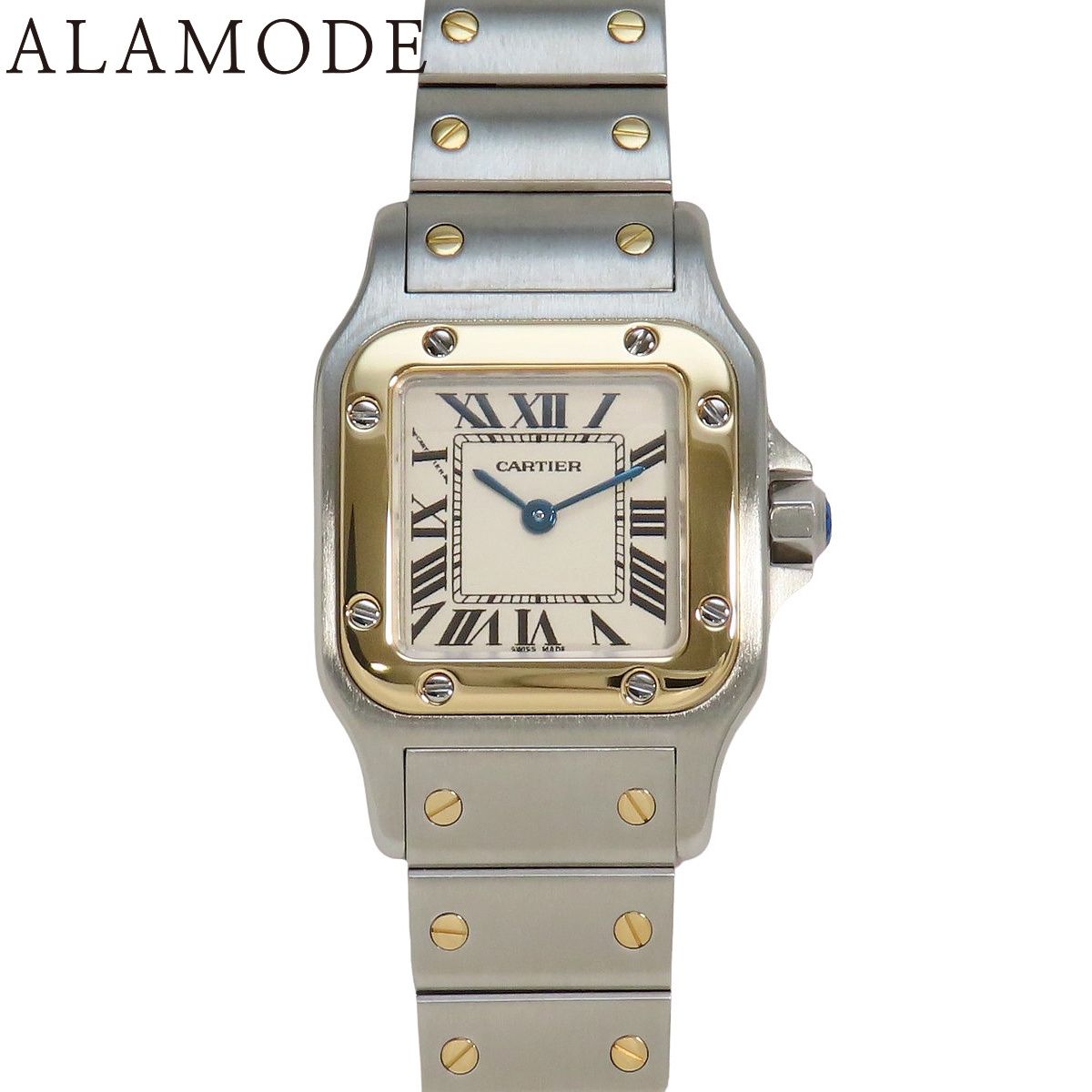 カルティエ サントスガルベ SM W20012C4 YG/SS クオーツ 腕時計 オフ  