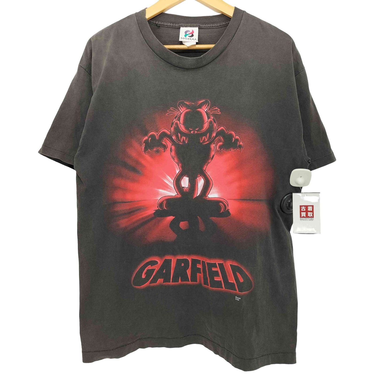 ユーズドフルギ USED古着 {{SIGNAL ART WEAR}} 90S シングルステッチ キャラクター 両面プリント クルーネックTシャツ メンズ 表記無 