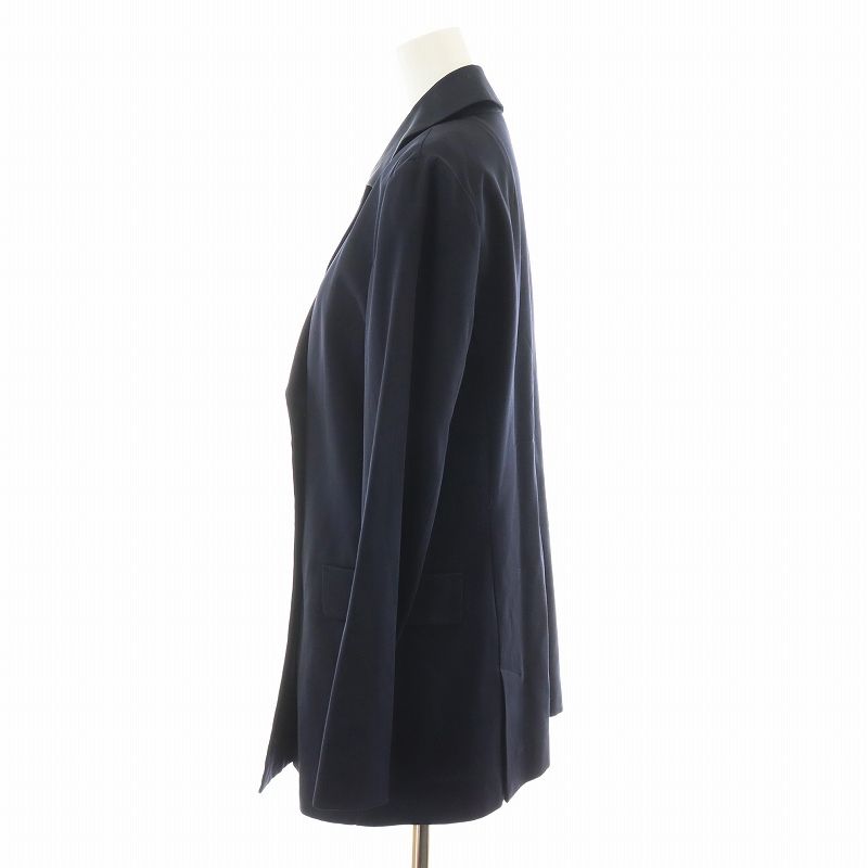 S MaxMara ネイビーパンツ 42 LA6973 エスマックスマーラ 麻100