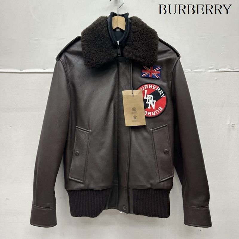 BURBERRY バーバリー ジャケット 上着 レザージャケット G-1 レザー ジャケット フライト ムートン襟 ワッペン ライナー付き 8025225