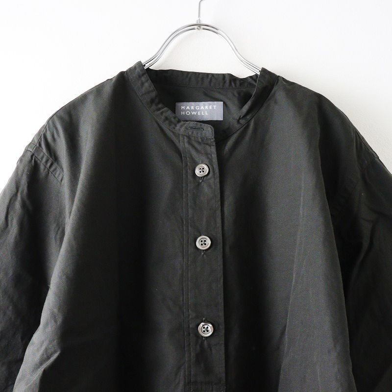 【美品】24SS MARGARET HOWELL コットンボイル シャツ 2 黒 美品】24SS MARGARET HOWELL コットンボイル シャツ 2 黒