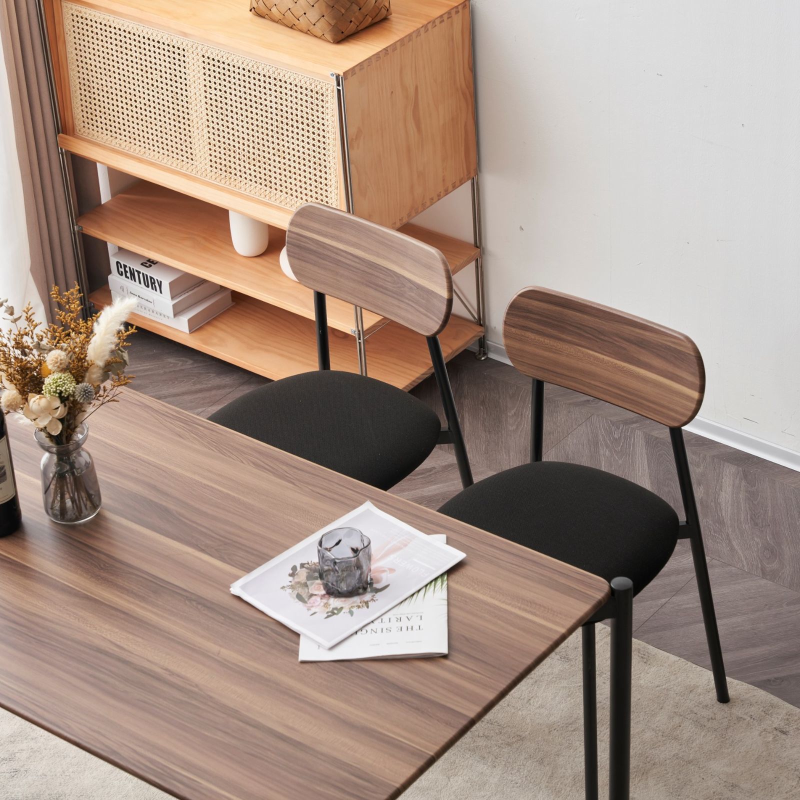 年末大セール！4人用ダイニングテーブルセット（新品・送料無料）BROWN ダイニングテーブルセット 4人掛け 5点セット ダイニングセット 木製