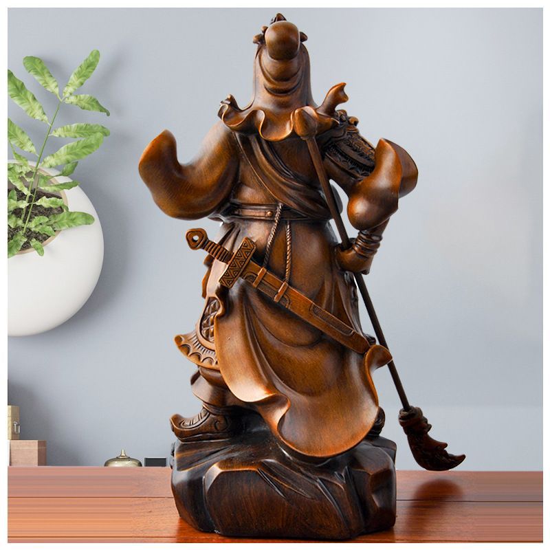 関羽像 関羽雲長 三国志 武士像 置物 オブジェ 縁起物 風水 幸運 開運