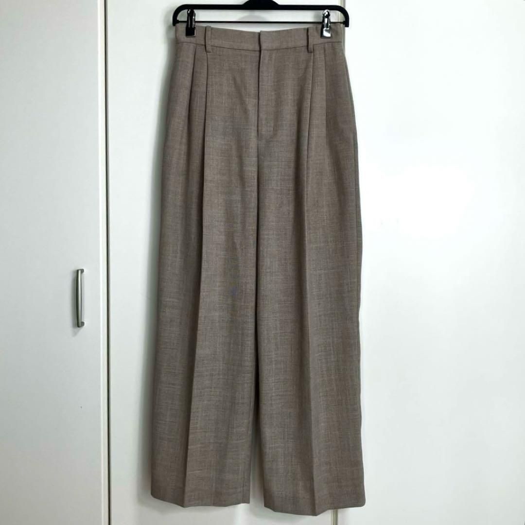 美品⭐︎ウィムガゼット　ジュートライクタックパンツ ベージュ　サイズ34 Whim Gazette｜ジュートライクタックパンツ | Rakuten Fashion
