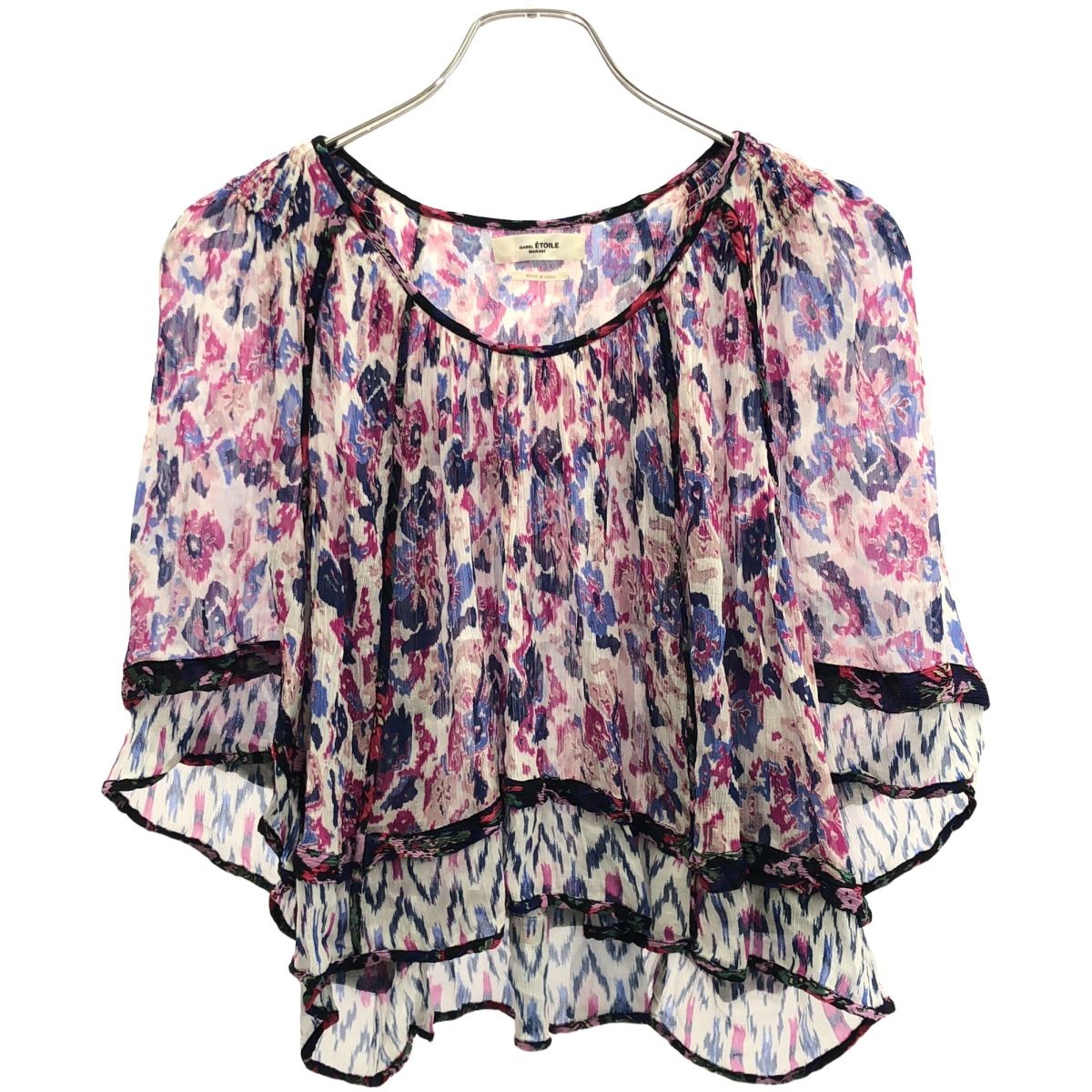 ISABEL MARANT ETOILE イザベルマラン エトワール 22SS ROXINI フローラルプリントシアートップス HT2258-22P031E ミックス 34 ISABEL MARANT ETOILE イザベルマラン エトワール 22SS ROXINI