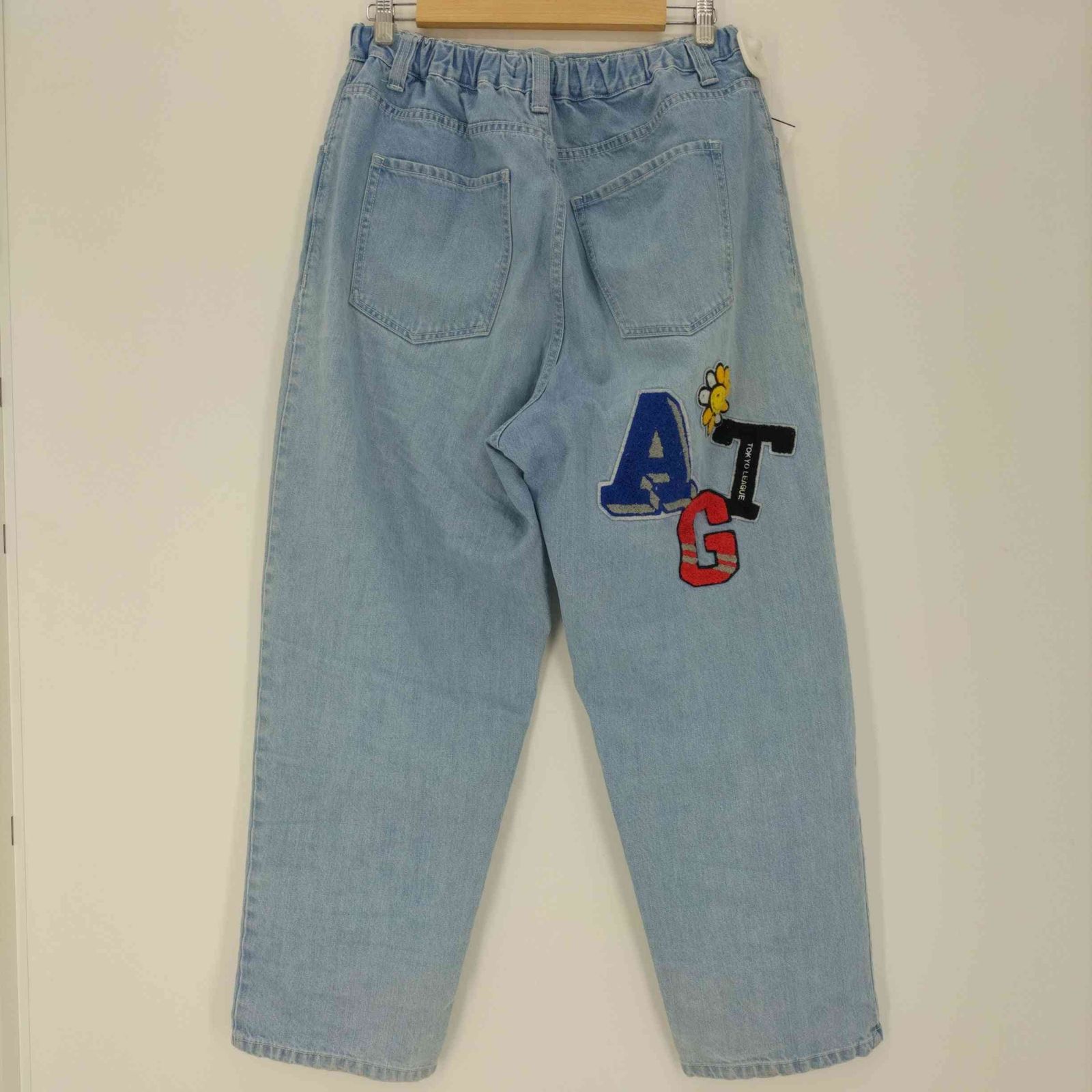 Ag'em ワッペンパンツ エージェム agem ワッペン ウエストゴム デニム パンツ ユニ