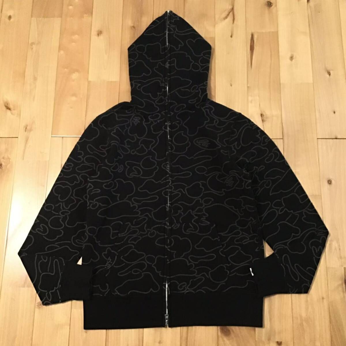 Neon camo フルジップ パーカー Sサイズ a bathing ape BAPE full zip